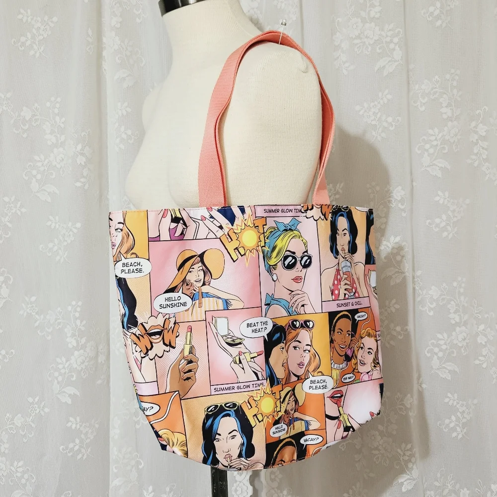 Estēe Lauder - Comic Print Summer Beach Reversible Bag Tote